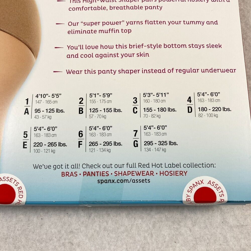 Spanx Assets Red Hot Label Body Shaper Super Control‎ High Waisted Panty Size 6 - Picture 6 of 7